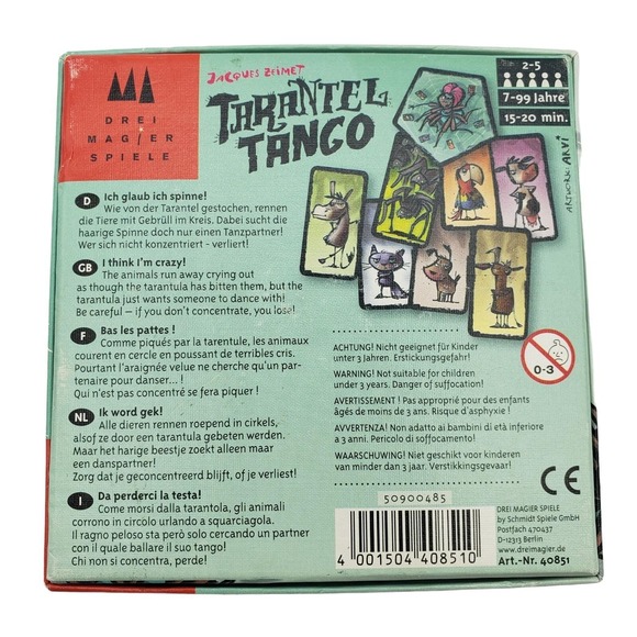 Drei Magier Jacques Zeimet TARANTEL TANGO Card Game HTF - Picture 3 of 3